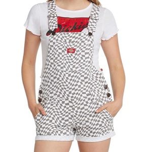 Girls Checkered Shortalls